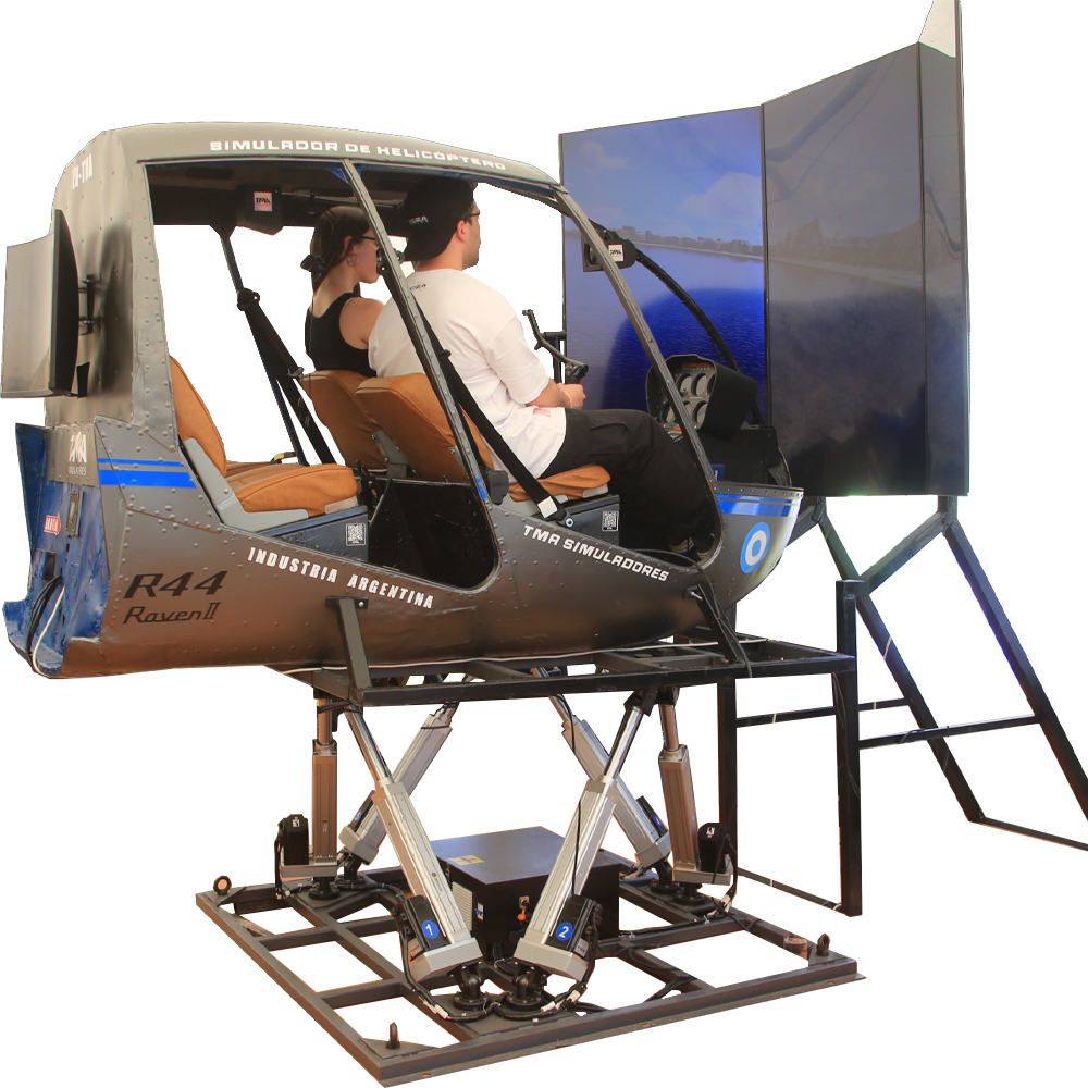 Simulador de Vuelo Robinson R44 — Full Operativo con Plataforma 6DOF