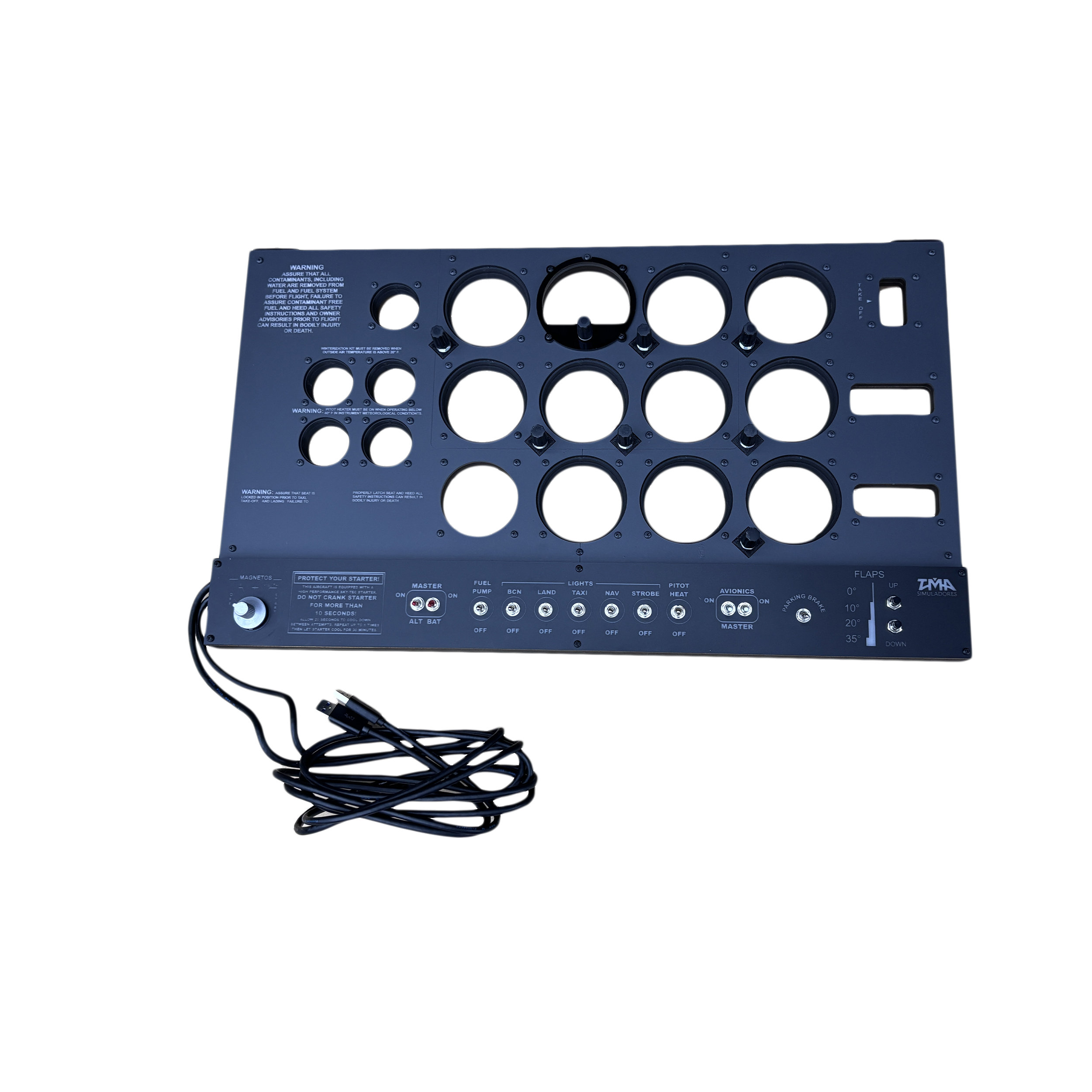 PREVENTA - Combo TMA Pro Cockpit Panel Cessna + Monitor HKC 24" Full HD - Image 3