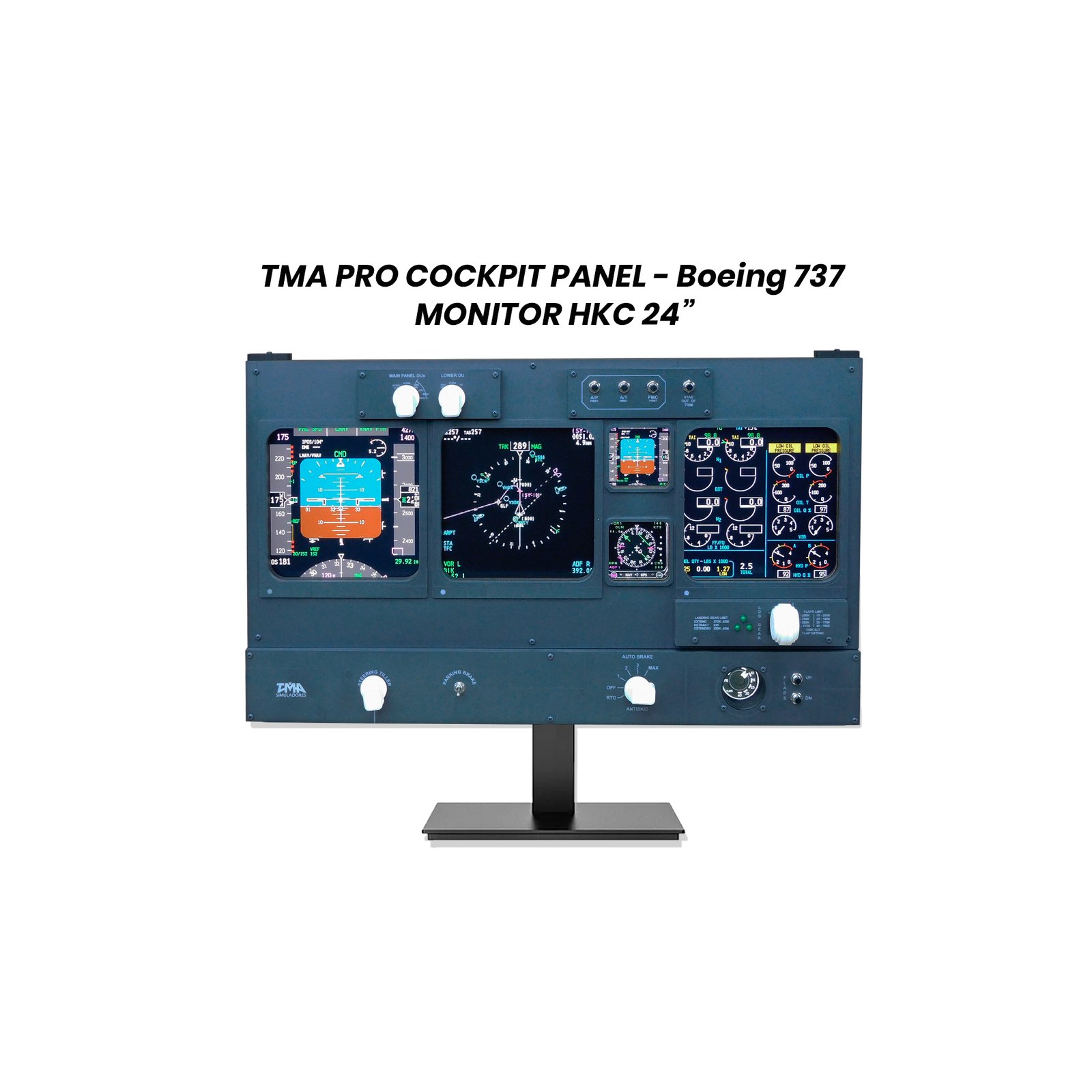 TMA Pro Cockpit Panel Boeing 737 + Monitor HKC 24"