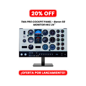 PREVENTA - Combo TMA Pro Cockpit Panel Baron 58 + Monitor HKC 24" Full HD
