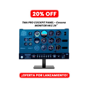 PREVENTA - Combo TMA Pro Cockpit Panel Cessna + Monitor HKC 24" Full HD