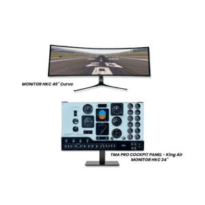 TMA Pro Cockpit Panel King Air + Monitor HKC 24" + Monitor Curvo HKC 49"